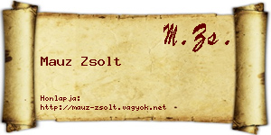 Mauz Zsolt névjegykártya